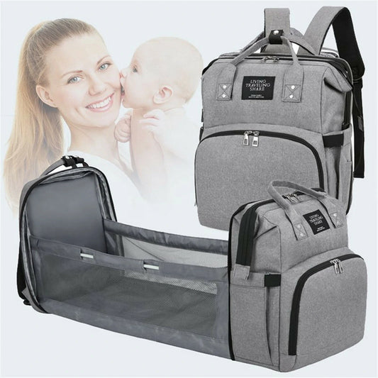 Multifunctionele rugzak met uitklapbare baby-bedje